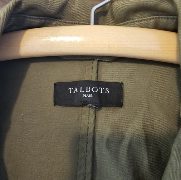 Talbots Casual Olive Green Pocket Front Long Sleeve Blazer - Picture 3 of 9